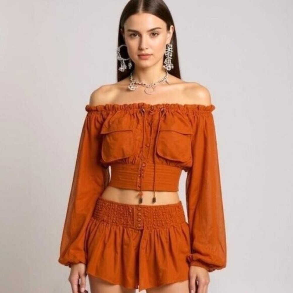 Dundas x REVOLVE Claudia Shorts Toffee M NWT Boho Festival